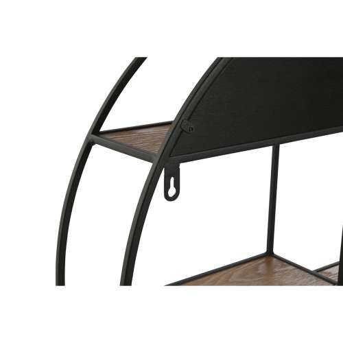 Polica Home ESPRIT Crna Prirodno Metal Drvo MDF 60 x 12 x 60 cm zidni Cijena