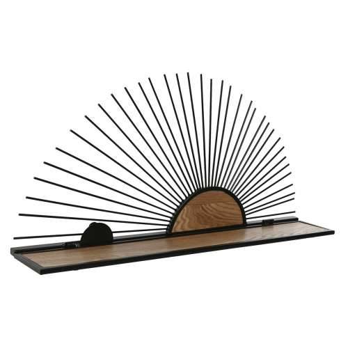 Polica Home ESPRIT Crna Prirodno Metal Drvo MDF 58 x 10,5 x 28 cm zidni Cijena