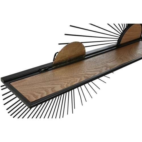 Polica Home ESPRIT Crna Prirodno Metal Drvo MDF 70 x 12 x 51 cm zidni Cijena