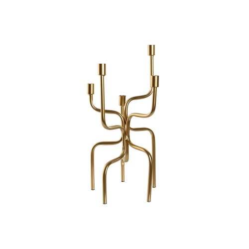 Svijećnjak Home ESPRIT zlatan Metal 25 x 25 x 51 cm Cijena