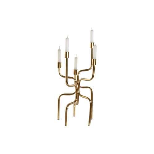 Svijećnjak Home ESPRIT zlatan Metal 25 x 25 x 51 cm Cijena