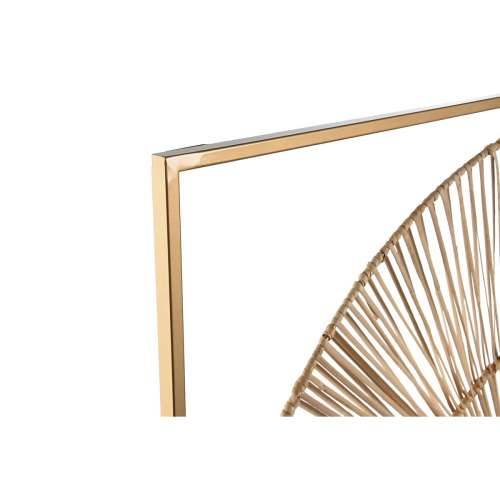 Zidni Ukras Home ESPRIT zlatan Prirodno 50 x 2 x 100 cm (2 Dijelovi) Cijena