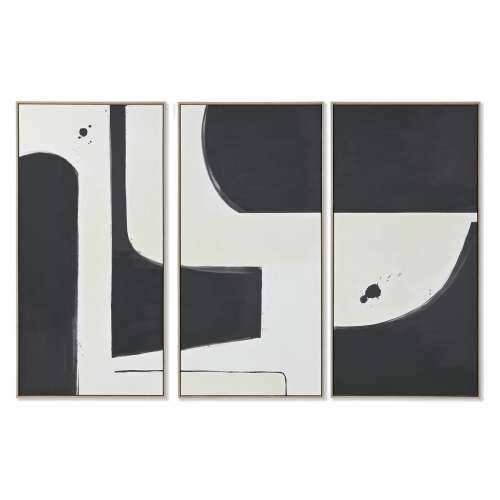 Set od tri slike Home ESPRIT Bijela Crna moderan gradski 180 x 4 x 120 cm (3 Dijelovi) Cijena