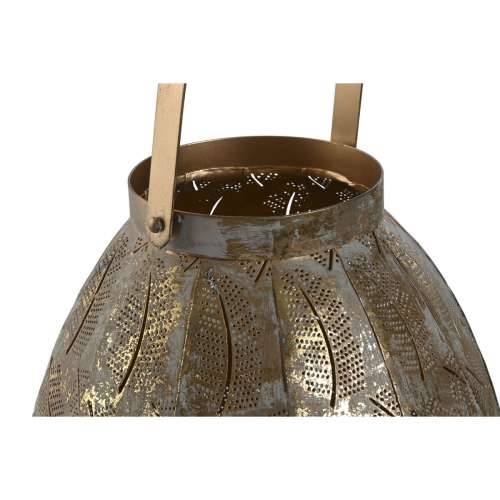 Set Svijećnjaka Home ESPRIT zlatan Metal 25 x 25 x 28 cm Cijena