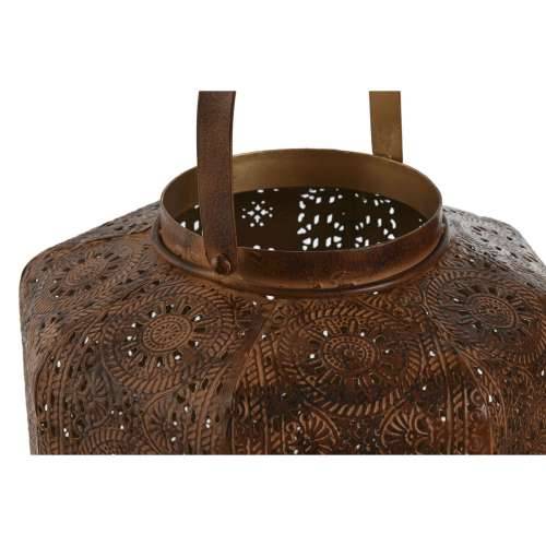 Set Svijećnjaka Home ESPRIT Smeđa zlatan Metal 26 x 26 x 38,5 cm Cijena