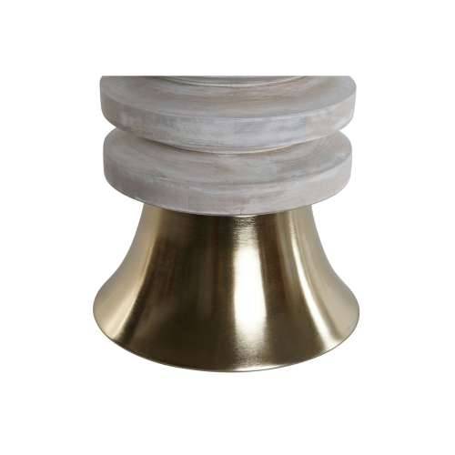 Pomoćni stolić Home ESPRIT Bijela zlatan Drvo Metal 41 x 41 x 53 cm Cijena