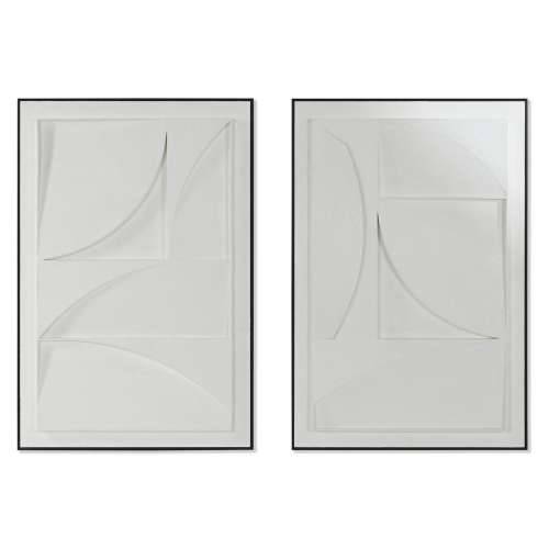 Slika Home ESPRIT Bijela Crna Apstraktno gradski 60 x 6,5 x 90 cm (2 kom.) Cijena