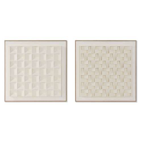 Slika Home ESPRIT Bež geometrijski moderan 60 x 7 x 60 cm (2 kom.) Cijena
