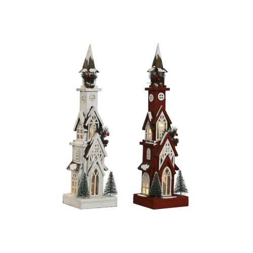 Božićni ukras Home ESPRIT Bijela Crvena 16 x 14 x 63 cm (2 kom.) Cijena