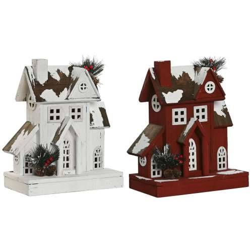 Božićni ukras Home ESPRIT Bijela Crvena 26 x 14 x 32 cm (2 kom.) Cijena