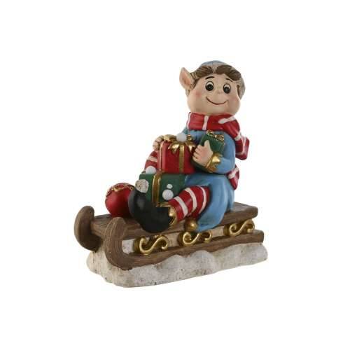 Božićni ukras Home ESPRIT Crvena Zelena Pisana 33 x 18 x 35 cm Cijena