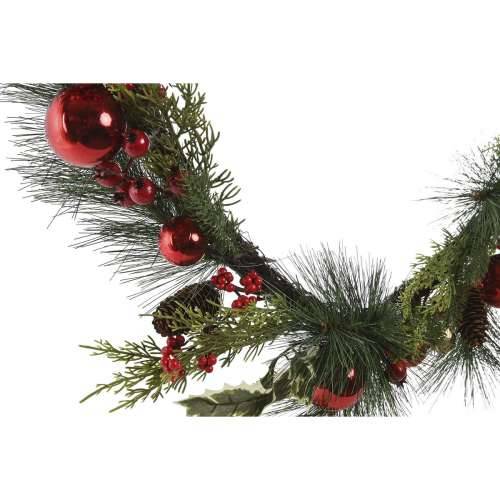 Božićni vijenac Home ESPRIT Crvena Zelena Polietilen 23 x 11,5 x 180 cm (2 kom.) Cijena