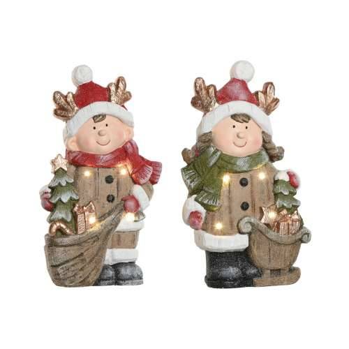 Božićni ukras Home ESPRIT Smeđa Crvena 23 x 10,5 x 40 cm (2 kom.) Cijena
