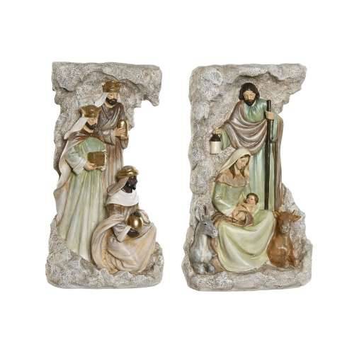 Božićne jaslice Home ESPRIT Pisana Smola 19,5 x 11 x 31,5 cm (2 kom.) Cijena