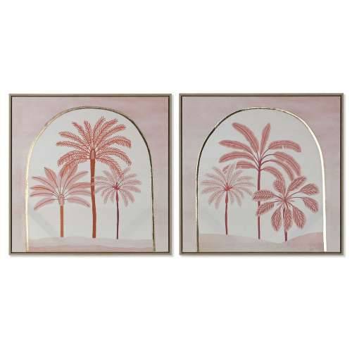 Slika Home ESPRIT Bež Koraljni Dlanovi Kolonijalni 60 x 2,5 x 60 cm (2 kom.) Cijena