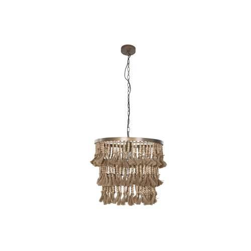 Stropna svjetiljka Home ESPRIT Smeđa Prirodno Drvo Metal 50 W 53 x 53 x 123 cm Cijena