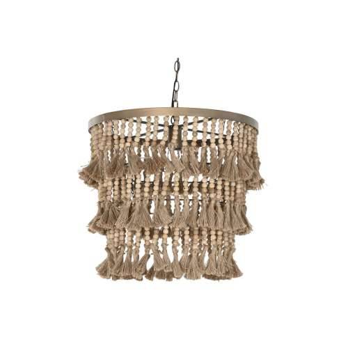 Stropna svjetiljka Home ESPRIT Smeđa Prirodno Drvo Metal 50 W 53 x 53 x 123 cm Cijena