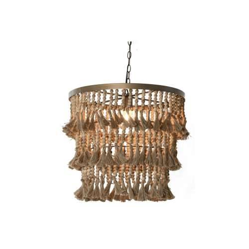 Stropna svjetiljka Home ESPRIT Smeđa Prirodno Drvo Metal 50 W 53 x 53 x 123 cm Cijena