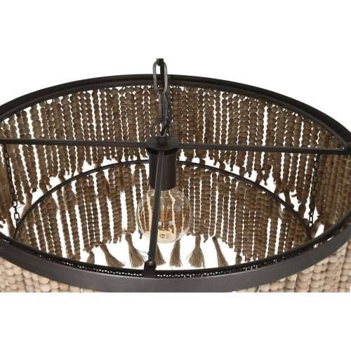 Stropna svjetiljka Home ESPRIT Smeđa Prirodno Drvo Metal 50 W 61 x 61 x 117 cm Cijena