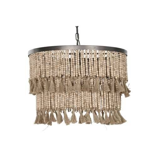 Stropna svjetiljka Home ESPRIT Smeđa Prirodno Drvo Metal 50 W 61 x 61 x 117 cm Cijena