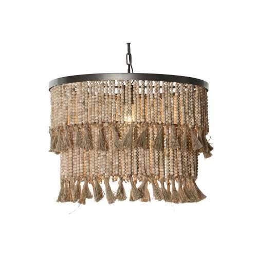 Stropna svjetiljka Home ESPRIT Smeđa Prirodno Drvo Metal 50 W 61 x 61 x 117 cm Cijena