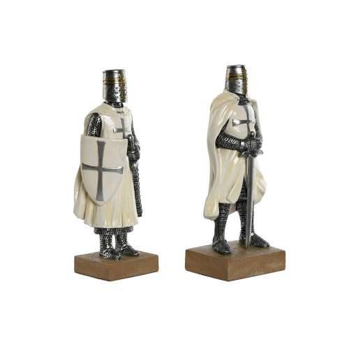 Ukrasna figura Home ESPRIT Bijela Srebrna Smola 10 x 8 x 25 cm (2 kom.) Cijena
