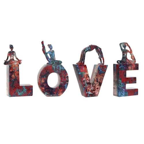 Ukrasna figura Home ESPRIT LOVE Pisana Smola Yoga 12,5 x 5 x 22 cm (4 Dijelovi) Cijena