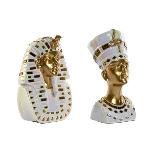 Ukrasna figura Home ESPRIT Bijela zlatan Smola Orijentalno Egipćanin 11 x 8,5 x 17 cm (2 kom.) Cijena