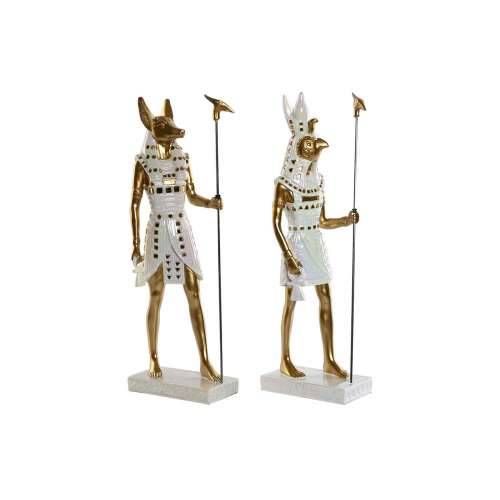 Ukrasna figura Home ESPRIT Bijela zlatan Smola Orijentalno Egipćanin 7 x 11,5 x 36 cm (2 kom.) Cijena