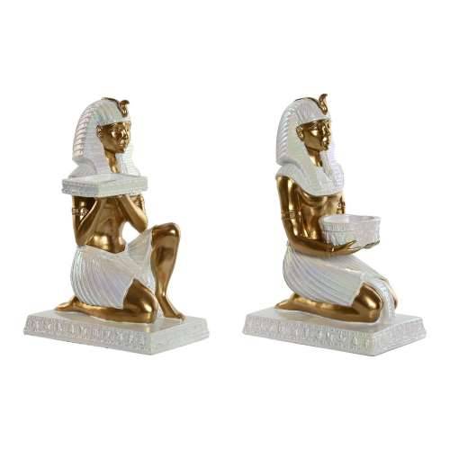 Ukrasna figura Home ESPRIT Bijela zlatan Smola Orijentalno Egipćanin 12,5 x 17 x 25 cm (2 kom.) Cijena