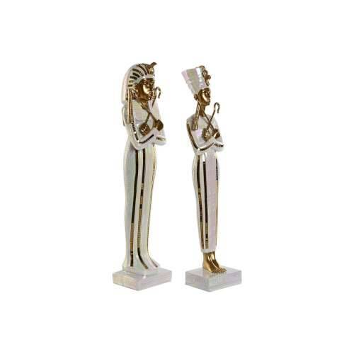 Ukrasna figura Home ESPRIT Bijela zlatan Smola Orijentalno Egipćanin 10 x 9 x 52 cm (2 kom.) Cijena