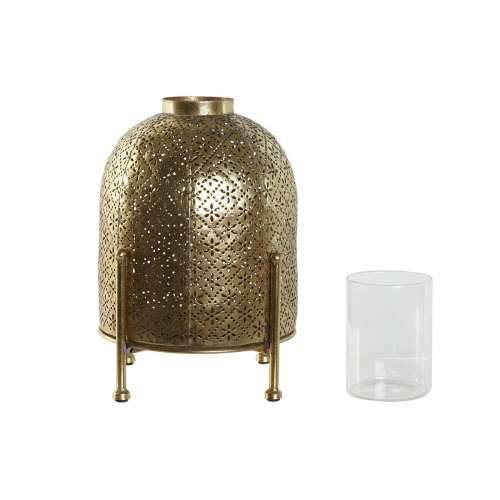 Svijećnjak Home ESPRIT zlatan Metal Kristal 19 x 19 x 24,5 cm Cijena
