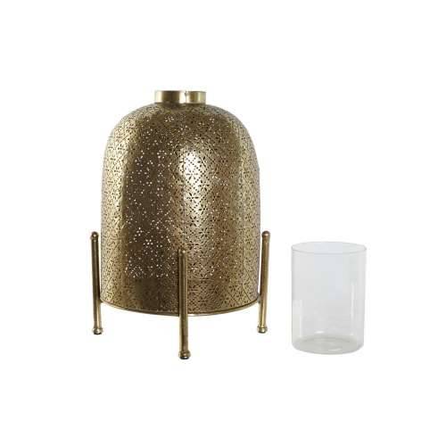 Svijećnjak Home ESPRIT zlatan Metal Kristal 24 x 24 x 33 cm Cijena