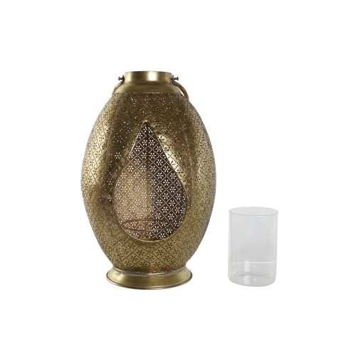 Svijećnjak Home ESPRIT zlatan Metal Kristal 24 x 24 x 38,5 cm Cijena