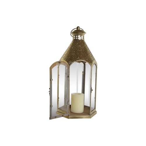 Svijećnjak Home ESPRIT zlatan Metal Kristal 23 x 23 x 48 cm Cijena