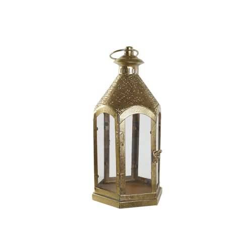 Svijećnjak Home ESPRIT zlatan Metal Kristal 18 x 18 x 35,5 cm Cijena