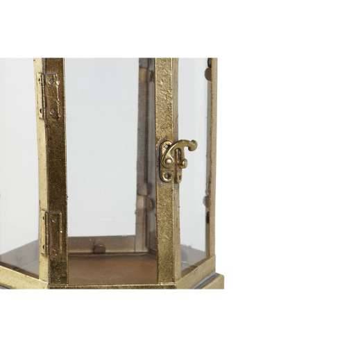 Svijećnjak Home ESPRIT zlatan Metal Kristal 18 x 18 x 35,5 cm Cijena