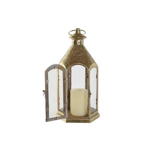 Svijećnjak Home ESPRIT zlatan Metal Kristal 18 x 18 x 35,5 cm Cijena