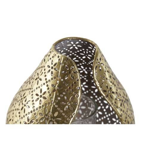 Svijećnjak Home ESPRIT zlatan Metal Kristal 12,5 x 11,5 x 13,5 cm Cijena