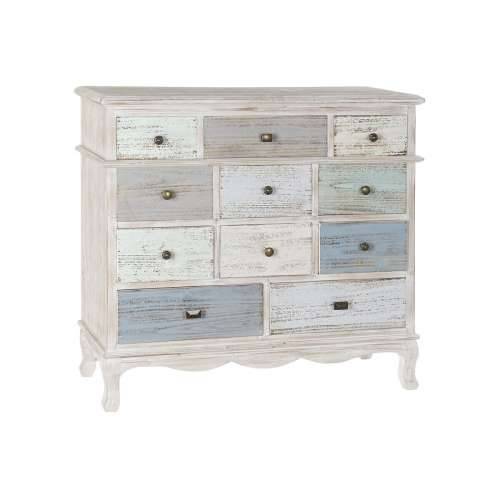 Ormarić s ladicama Home ESPRIT Plava Bijela Svjetlo siva Cottage 94 x 35 x 87 cm Cijena