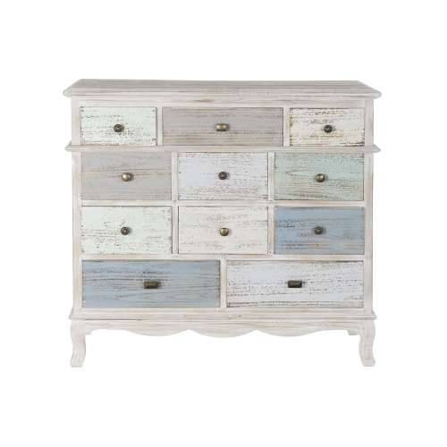 Ormarić s ladicama Home ESPRIT Plava Bijela Svjetlo siva Cottage 94 x 35 x 87 cm Cijena
