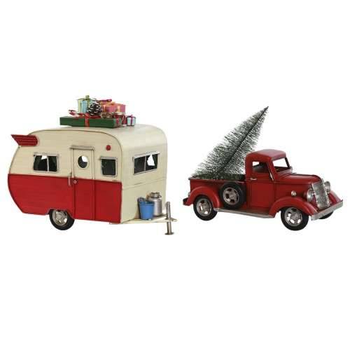Božićni ukras Home ESPRIT Crvena Karavana 73 x 19 x 28,5 cm Cijena