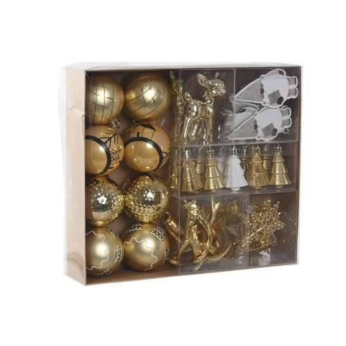 Globuri de Crăciun Home ESPRIT zlatan Polietilen 28 x 6 x 24 cm (55 Dijelovi) Cijena