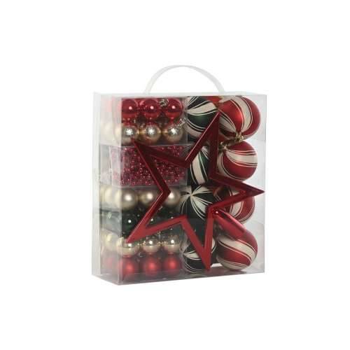 Globuri de Crăciun Home ESPRIT Crvena Zelena Polietilen 21 x 6,5 x 27 cm (53 Dijelovi) Cijena