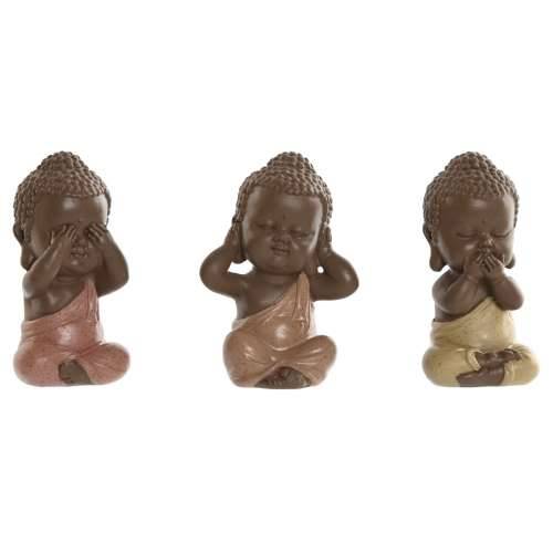 Ukrasna figura Home ESPRIT Oranžna Koraljni Lime Smola Buda Orijentalno 5,5 x 5 x 10,5 cm (3 kom.) Cijena