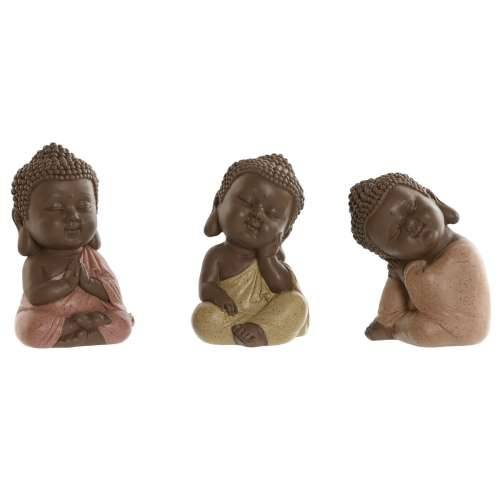 Ukrasna figura Home ESPRIT Oranžna Koraljni Lime Smola Buda Orijentalno 8 x 8 x 12,5 cm (3 kom.) Cijena