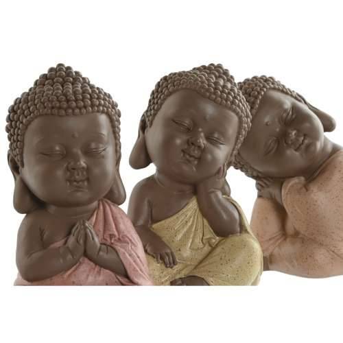 Ukrasna figura Home ESPRIT Oranžna Koraljni Lime Smola Buda Orijentalno 8 x 8 x 12,5 cm (3 kom.) Cijena