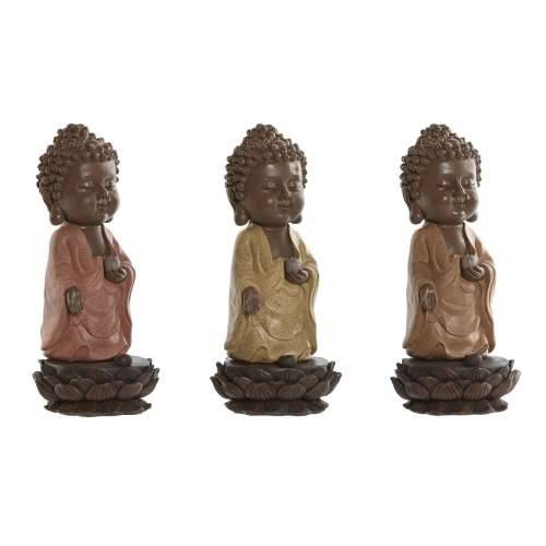 Ukrasna figura Home ESPRIT Smeđa Oranžna Koraljni Lime Smola Buda Orijentalno 9 x 9 x 21 cm (3 kom.) Cijena