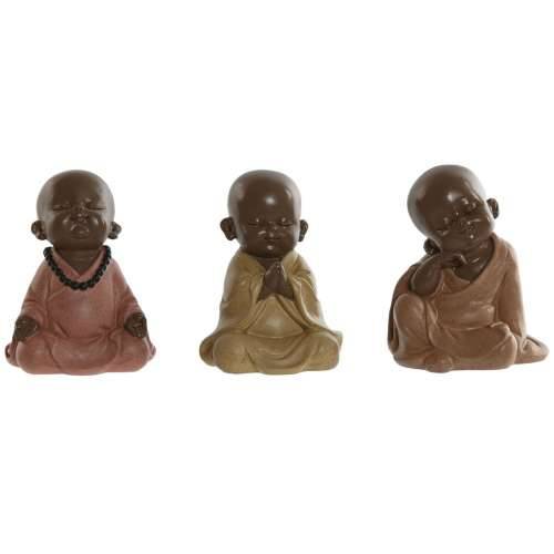 Ukrasna figura Home ESPRIT Oranžna Koraljni Lime Smola Opat Orijentalno 10,5 x 9 x 13,5 cm (3 kom.) Cijena