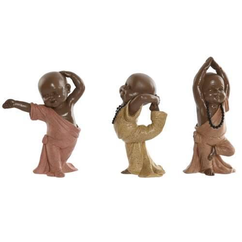 Ukrasna figura Home ESPRIT Oranžna Koraljni Lime Smola Opat Orijentalno 11,5 x 5,5 x 14,5 cm (3 kom.) Cijena